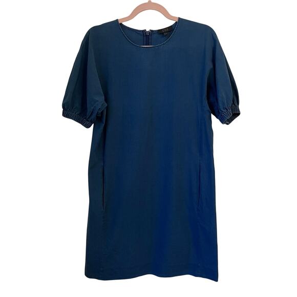 COS Dresses & Skirts - COS | Chambray Denim Shift Dress Size US 4 Blue Cotton Pocket Office Casual